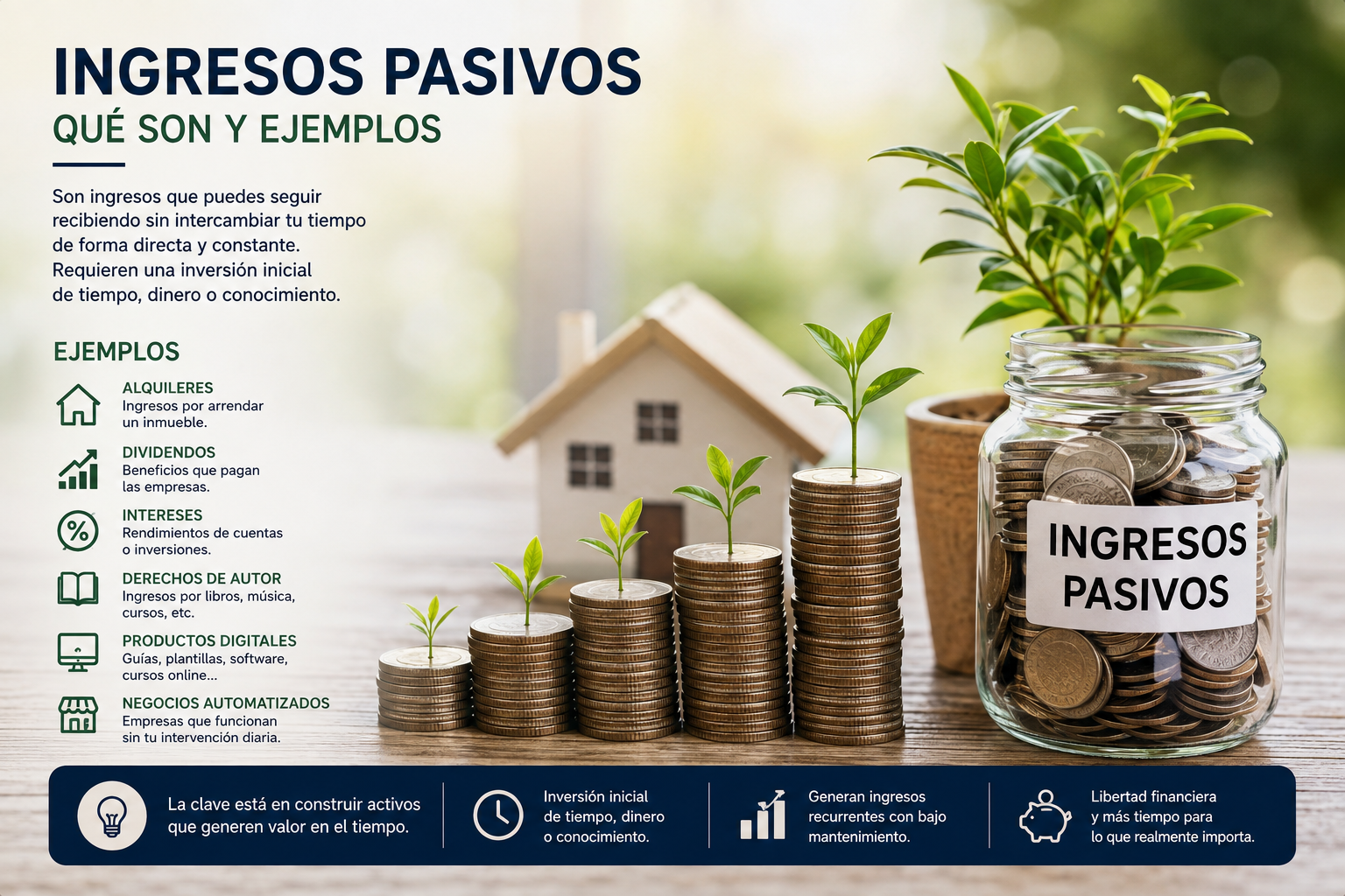 Ingresos pasivos: qué son, cómo funcionan y ejemplos