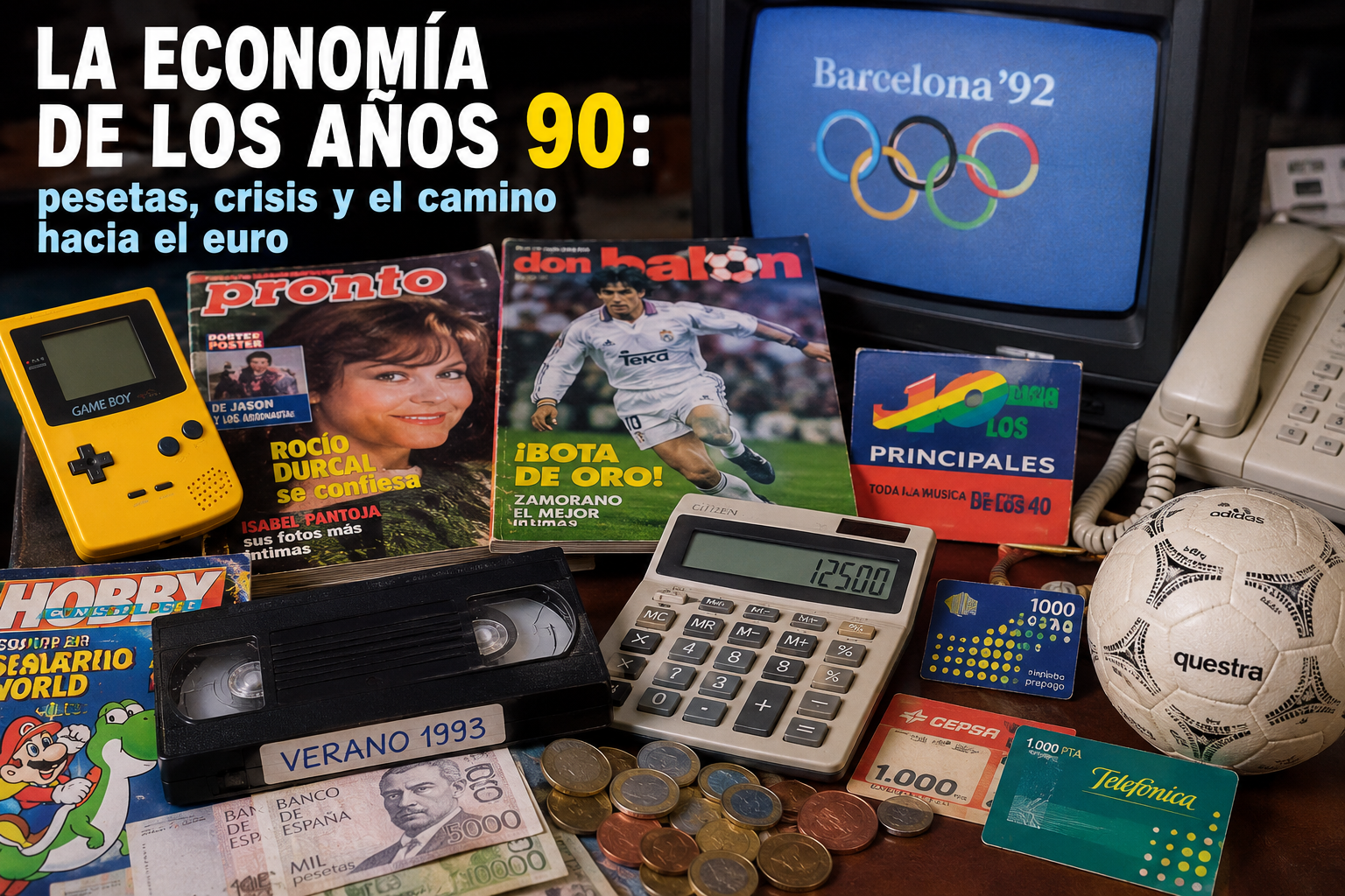 La economía de los años 90: pesetas, crisis y el camino hacia el euro