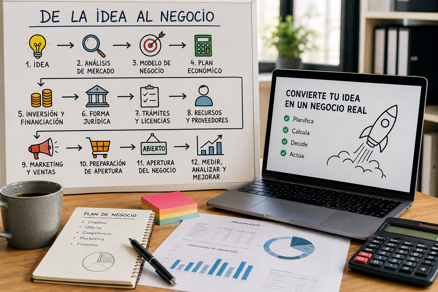 De una idea a una empresa: los pasos para convertir un proyecto en una actividad real